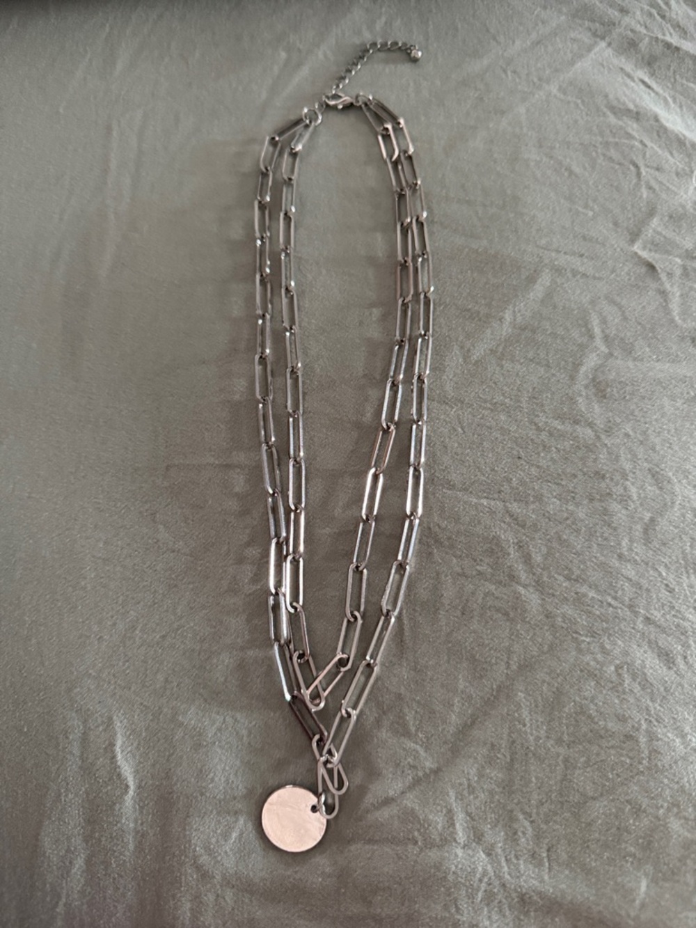 Round Silver Necklace
